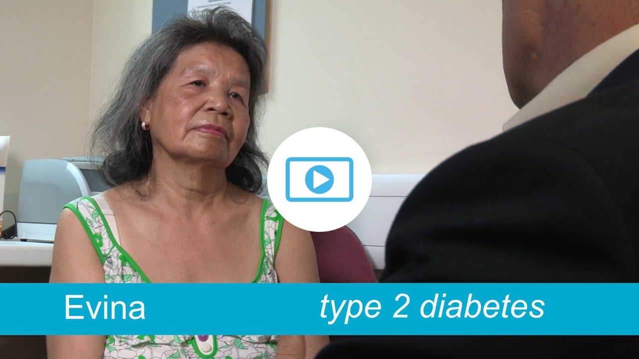 Image for Evina - type 2 diabetes, reduces her carbs